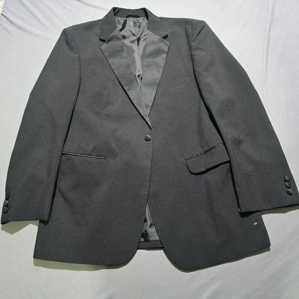 Southeastern Tuxedo Jacket Mens 42L Black Peak Lapel Single Button Formal Blazer